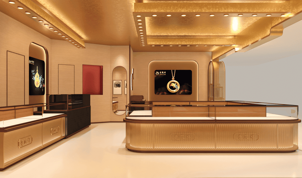 钟祥中百广场老凤祥.藏宝金珠宝照明案例