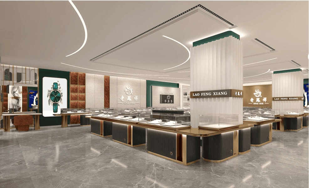 烟台牟平老凤祥珠宝店铺珠宝照明案例