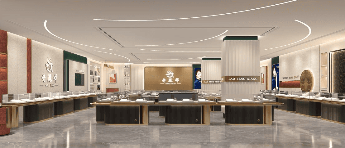 烟台牟平老凤祥珠宝店铺珠宝照明案例